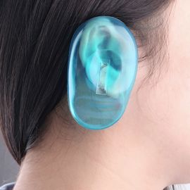 Porcellana Protegga le coperture dell&#039;orecchio del silicone, chiaro orecchio blu del silicone per uso personale/salone di lavoro di parrucchiere fabbrica